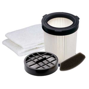 Filterset 2610001 (Lamellen-Zentralfilter, Ausblasfilter, Motorschutzfilter, Filterhülsenset: 2 x Schutzvlies/Power-Socke) für den Dirt Devil Centrixx TS, Centronic